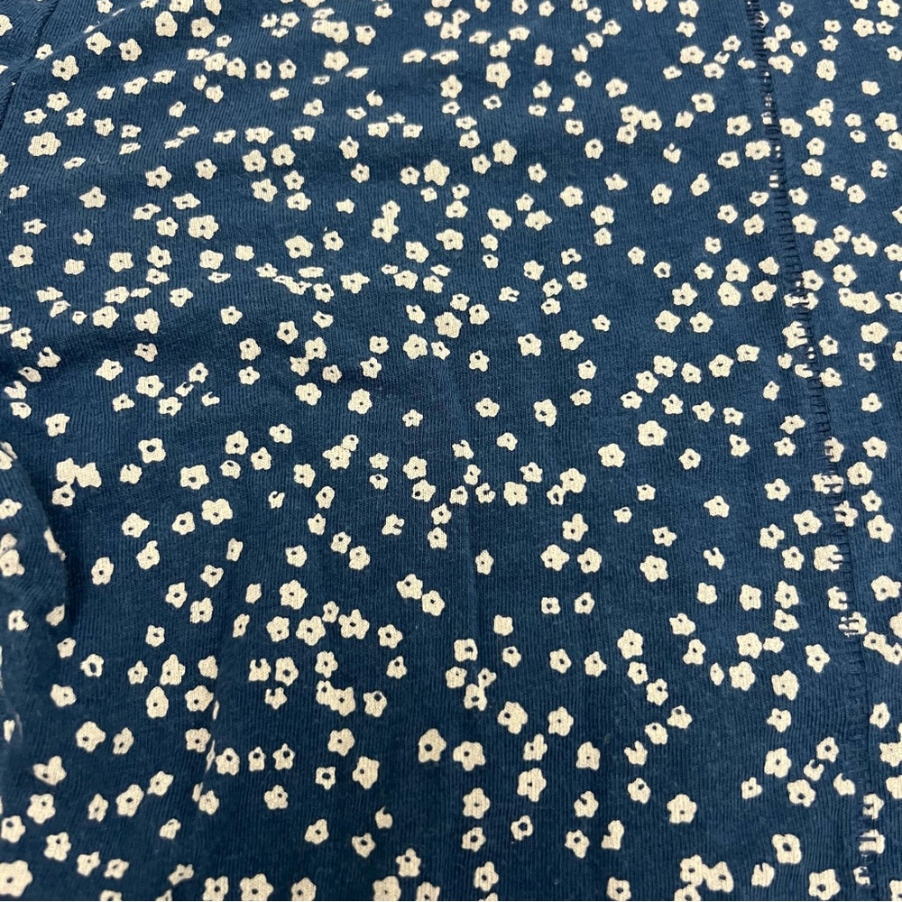 GAP Blue & White Floral Print Lightweight Turtleneck Cotton Shirt Sweater Sz M - Picture 3 of 12